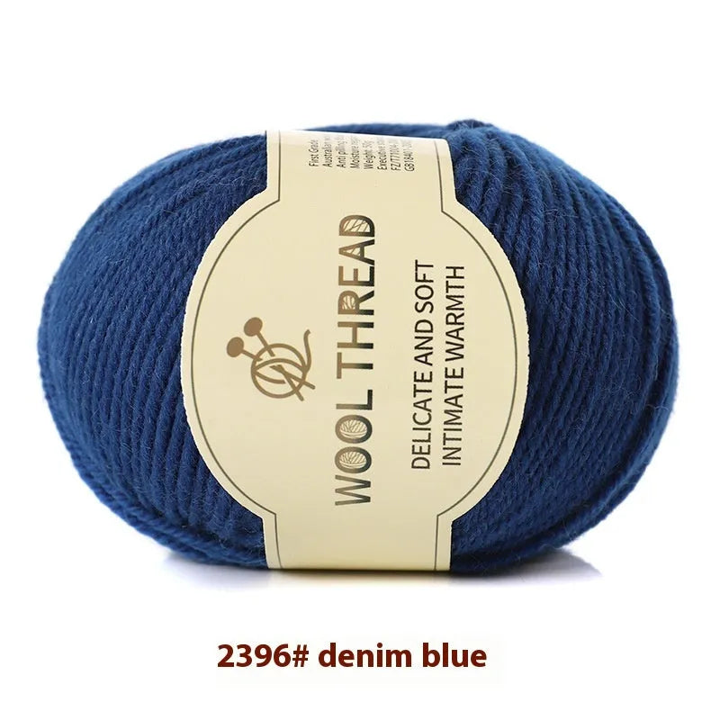 Roll of domestic wool knitting yarn for 10 needles in various colours including green, red, and blue