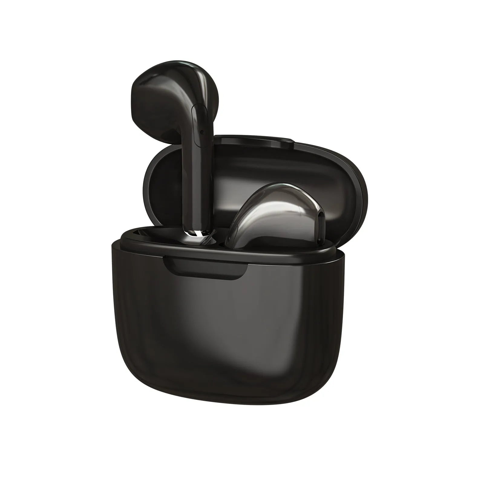 Creative design macaron wireless Bluetooth earphones in white, pink, and black plastic earplug style