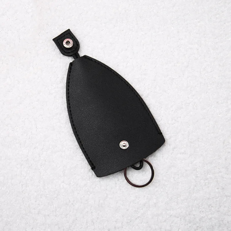 Cartoon design pull-out car key case in PU leather with removable decorative cover
