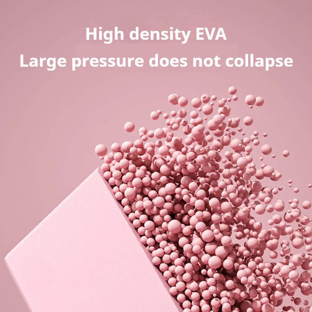 EVA yoga block with hexagonal ridges in solid colour for fitness training