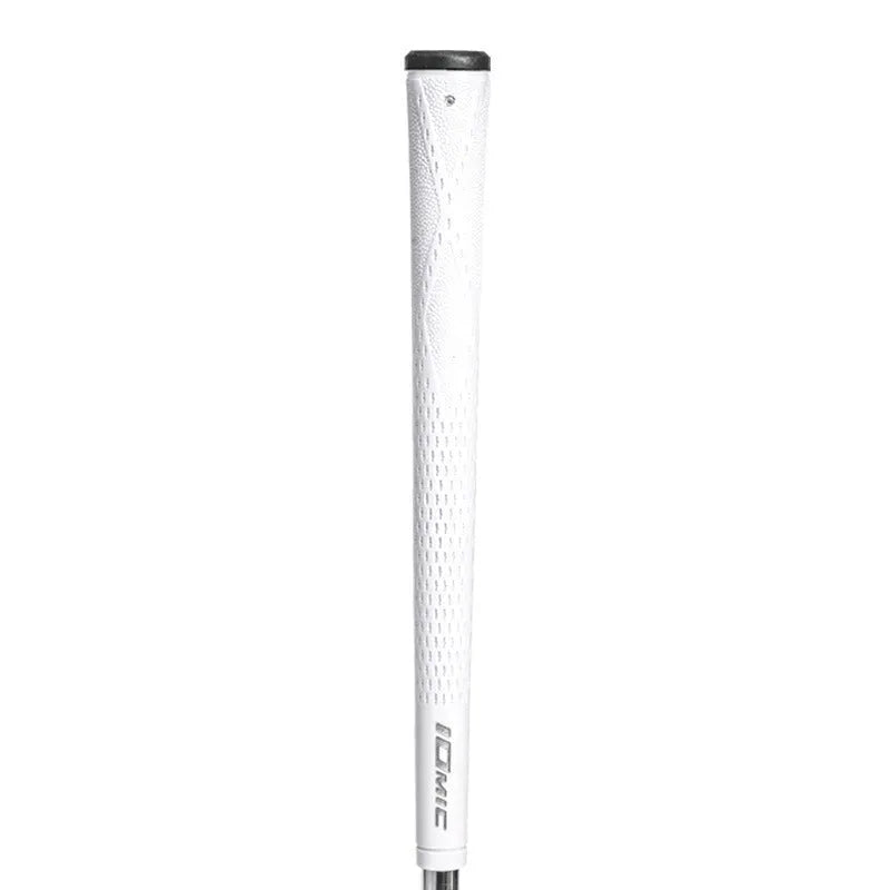 TPE material golf club grip shown in multiple colour options including pink, red, blue, white, and black.