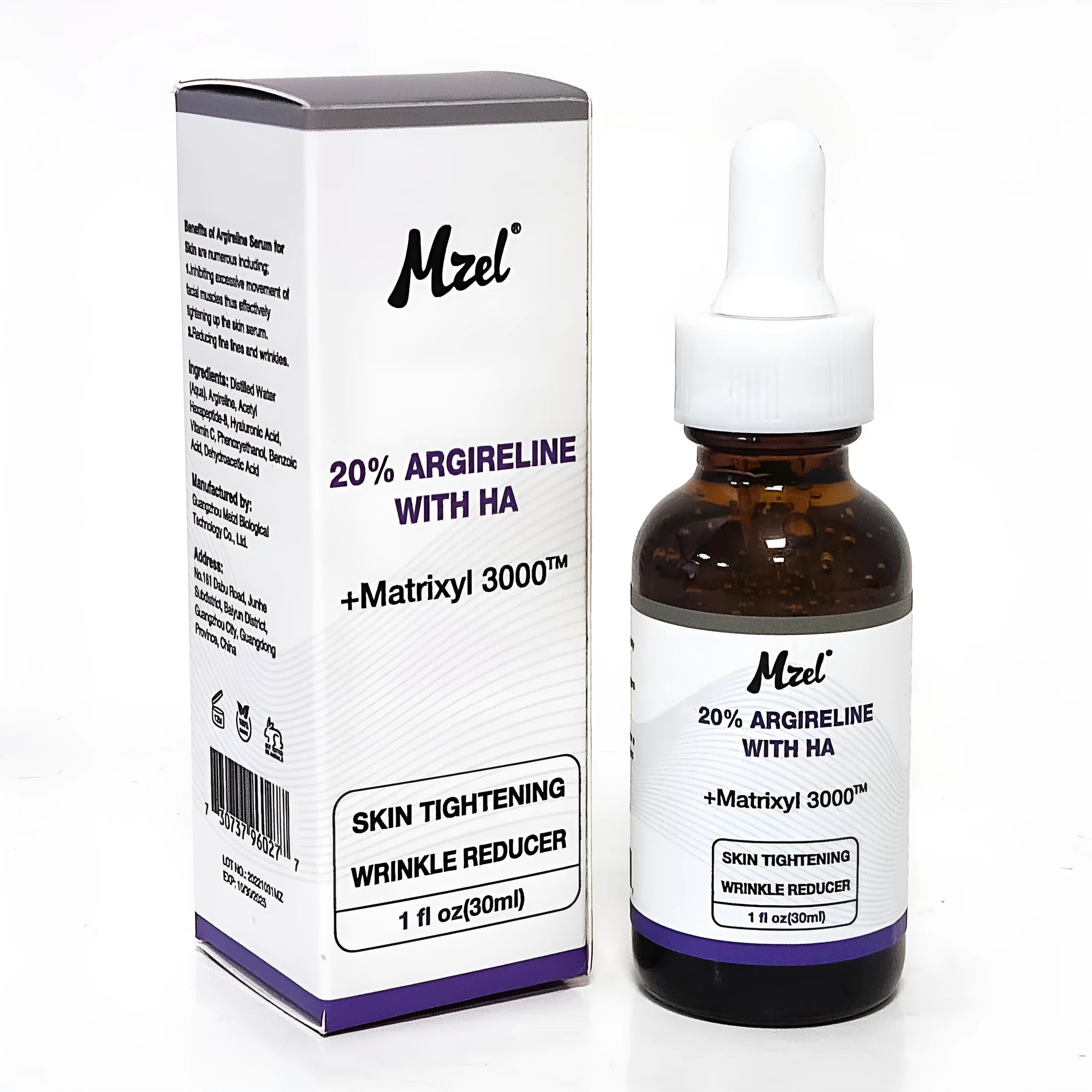 30ml bottle of six-peptide firming moisturising liquid with anti-wrinkle brightening properties