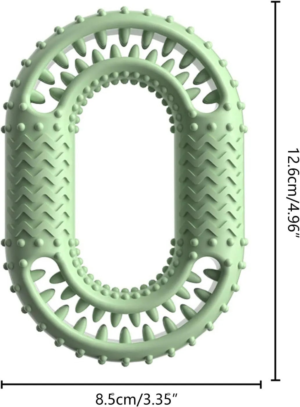 Blue o-ring shaped dog chew toy for aggressive chewers and dental health