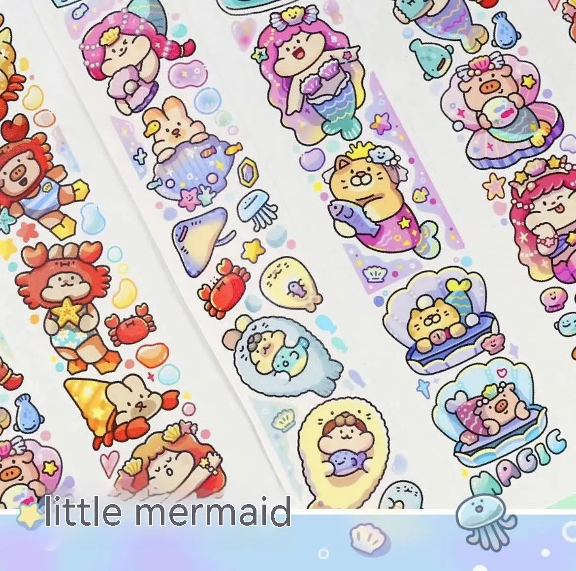 Cartoon character stickers for haemorrhoid tape packaging decoration on Japanese paper