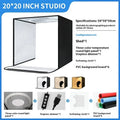 50cm foldable studio light box with metal frame and reflective cloth interior