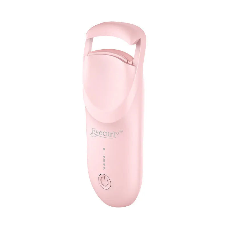 Electric eyelash curler with USB charging cable in cream white, maca pink or vanilla apricot colour options