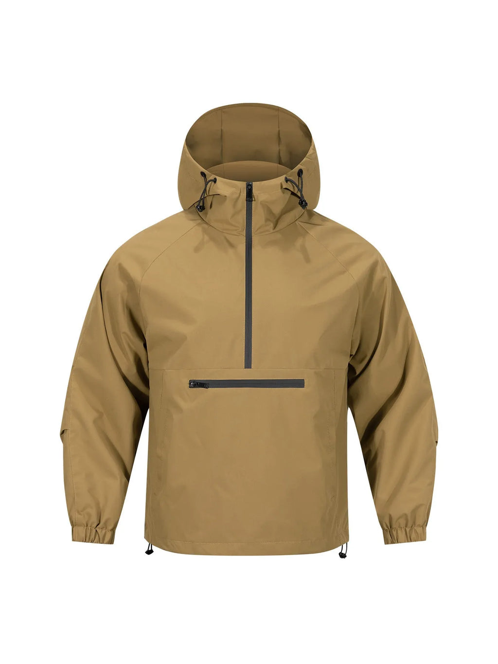 Men's loose half-zip hooded corduroy sweater jacket in Korean style with rabbit fur composition
