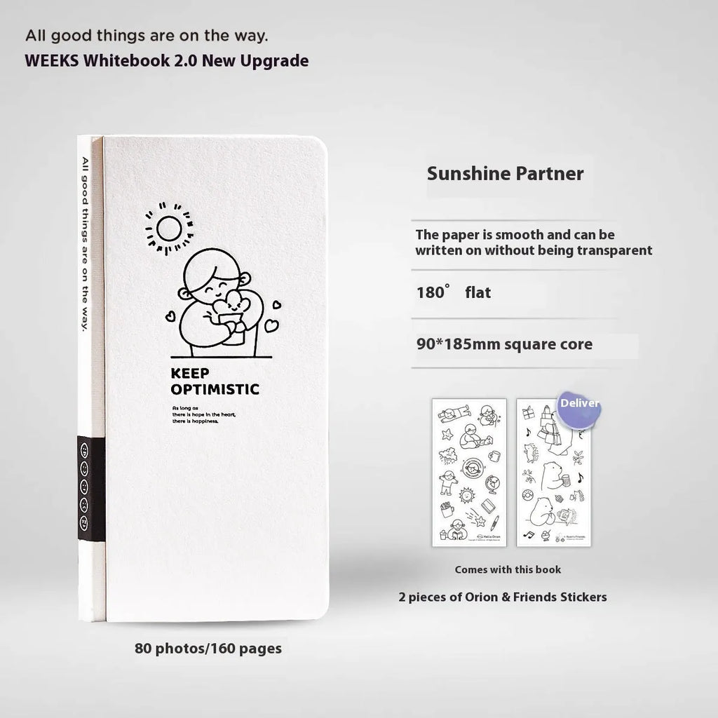 Paper mesh notebook with plaid pages and decorative stickers in A6 9x14cm size