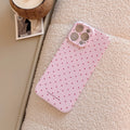 Soft TPU silicone phone case with wavelet dots in lemon yellow for iPhone 16 Pro Max