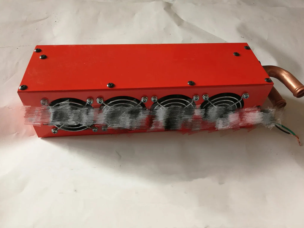 Metal car heater with copper pipes for automotive heating system