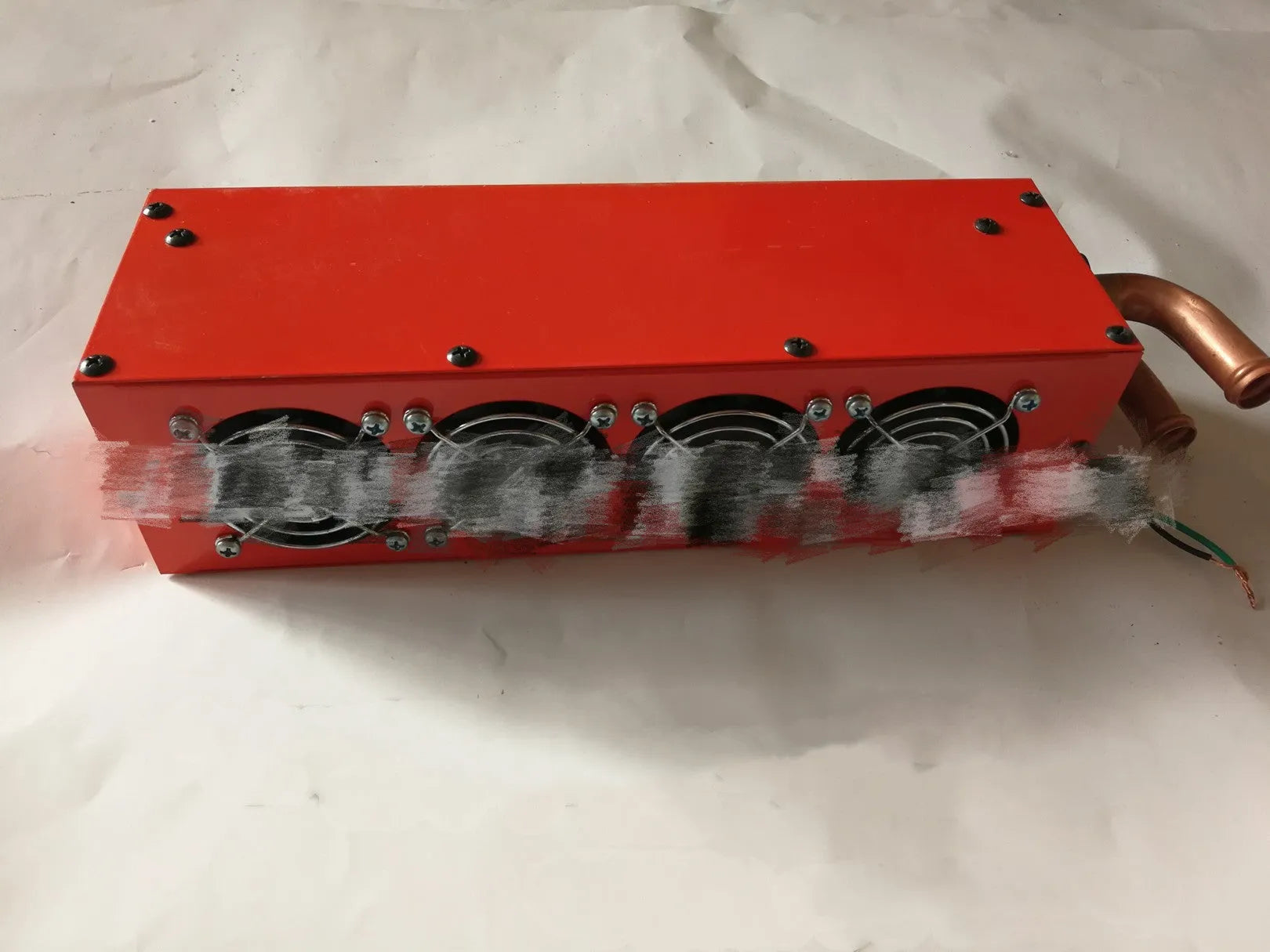 Metal car heater with copper pipes for automotive heating system