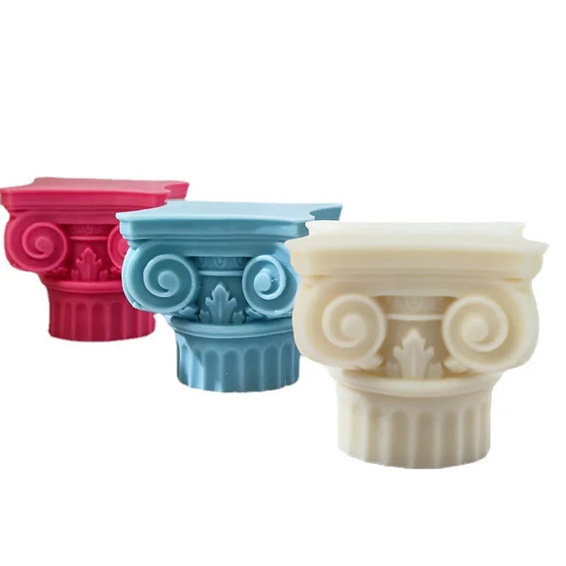 Silicone Roman pillar mould for candle making and craft decoration
