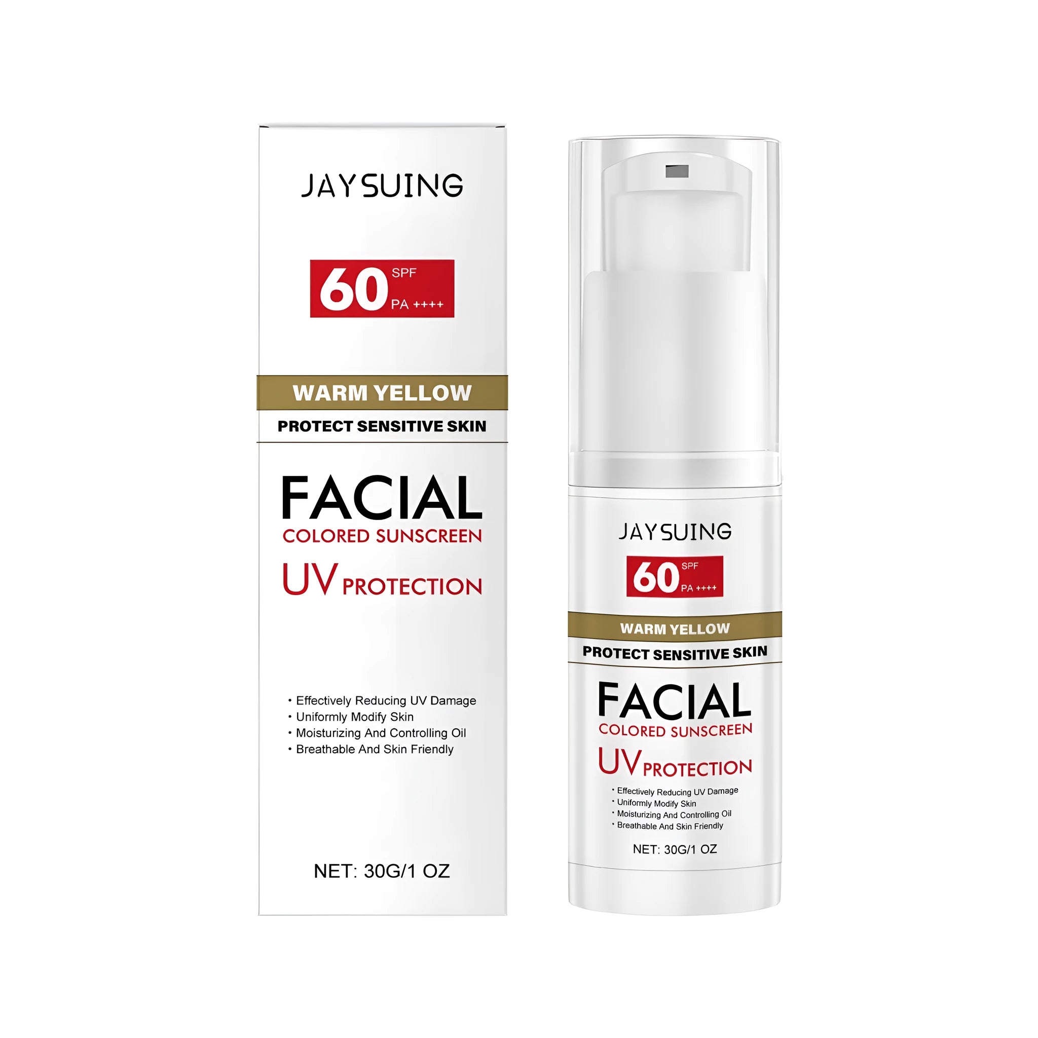 30g tube of lightweight facial sunscreen with SPF