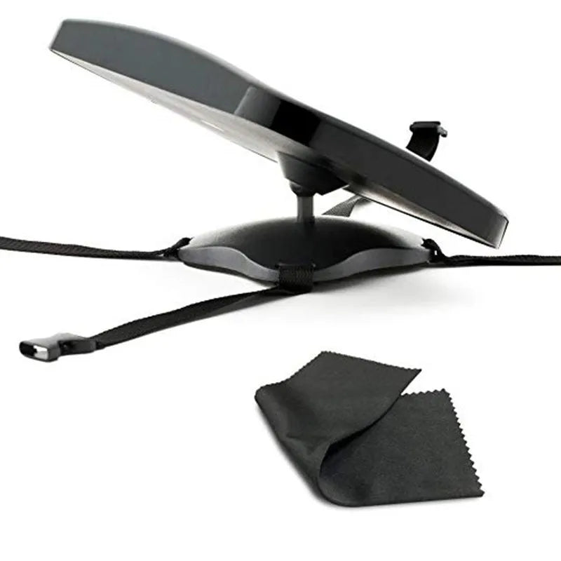 Car mounted baby observation mirror - black curved convex acrylic mirror, 29.8 x 18.7cm, rear-facing infant viewing