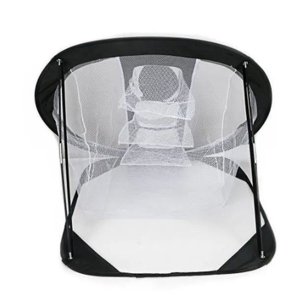 Square cutting rod net practice hitting net with metal frame pop-up design for beginners