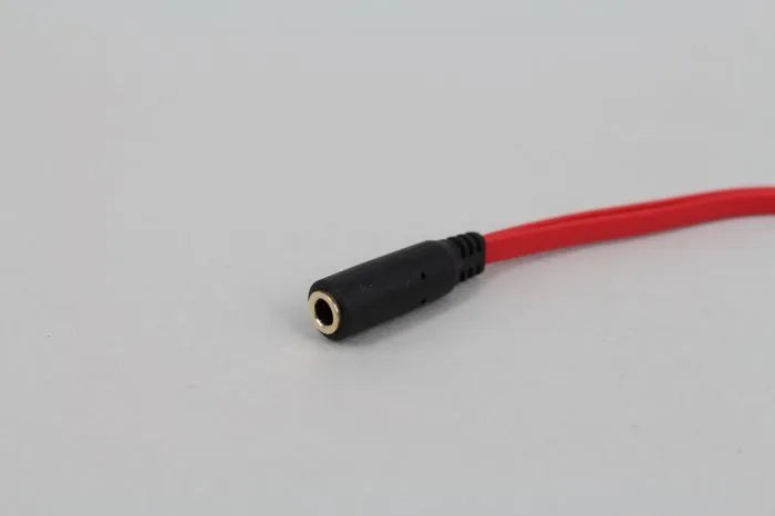 3.5mm male to 2x female headset splitter adapter cable 19cm copper core in black, white, red