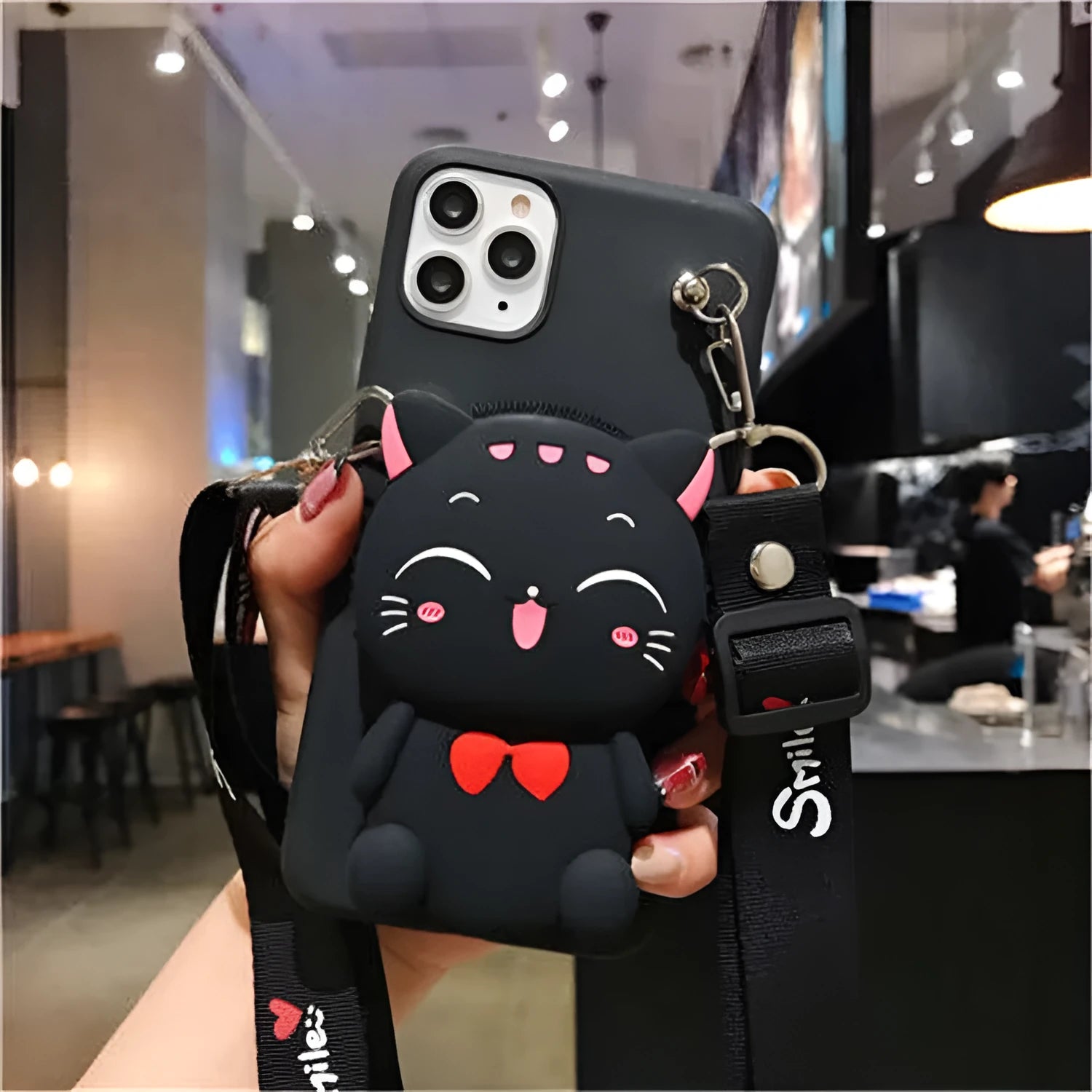 Cartoon camouflage patterned silicone wallet case for Huawei smartphone in various colours