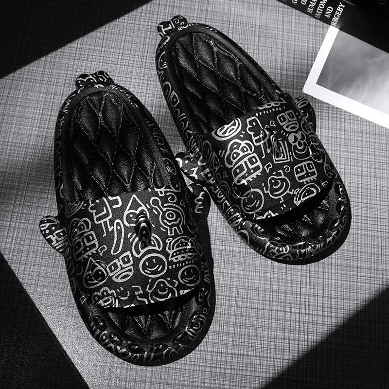 Shark design EVA home slippers open toe casual style available sizes 36-45