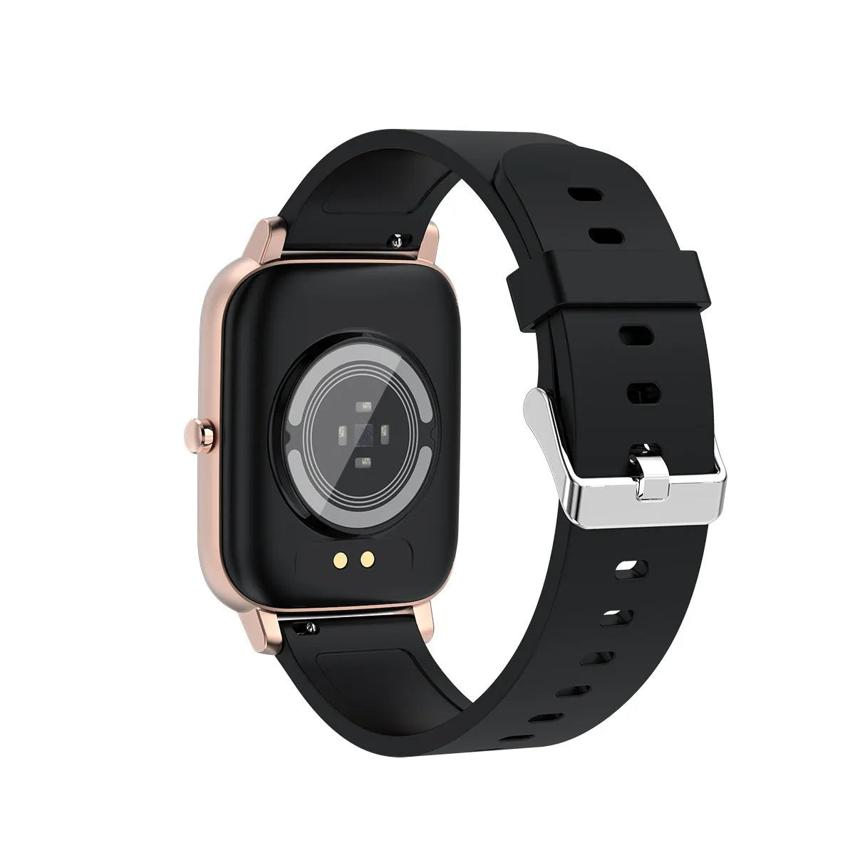 H80 sports smart watch with black silicone strap showing ECG and blood oxygen monitoring on its 1.69-inch screen.