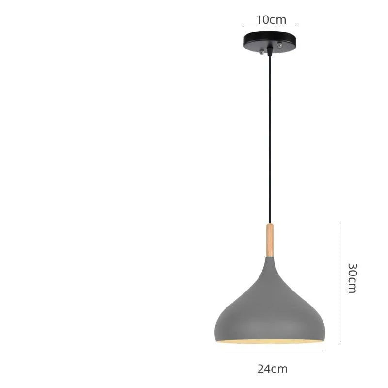 Modern single-head fishline pendant chandelier ceiling light with adjustable cable, shown in a grey finish.