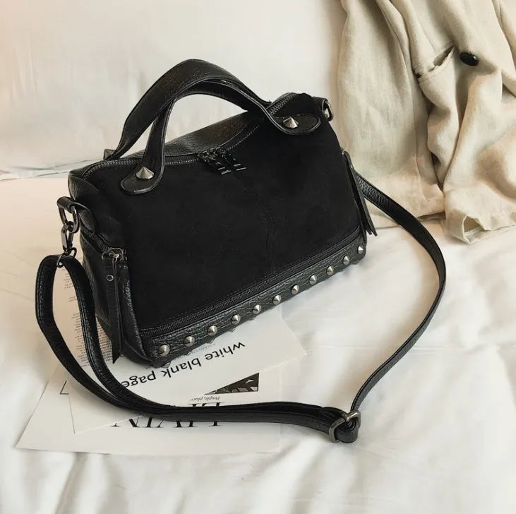 Large soft PU women's tote shoulder bag in black, brown, or grey colour