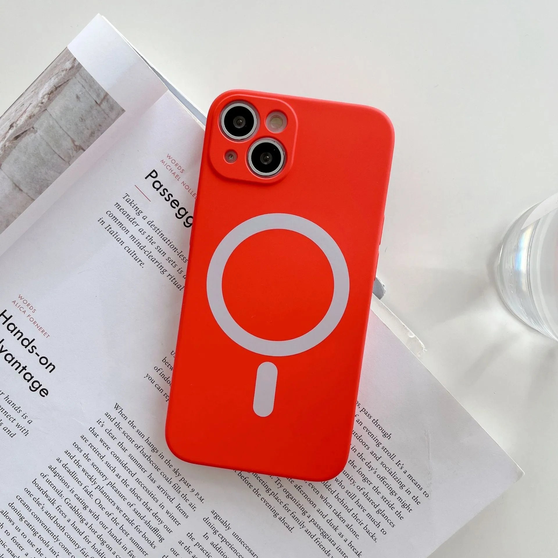 Magnetic TPU phone case for iPhone 14 Pro Max showing back with camera cutout