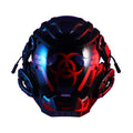 Black full face bioweapon prop mask showing complete helmet coverage
