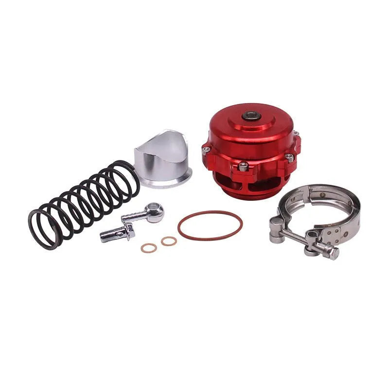 Aluminium alloy turbo blow-off valve in 50mm size showing colour options