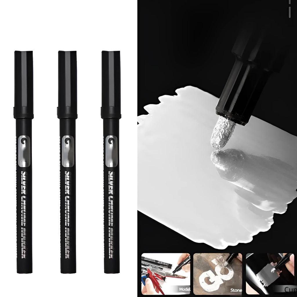 Waterproof mirror marker pen with 1mm or 2mm nib for writing on glass surfaces