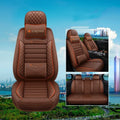 Red leather car seat cushion with high-elasticity sponge filler on a car seat.