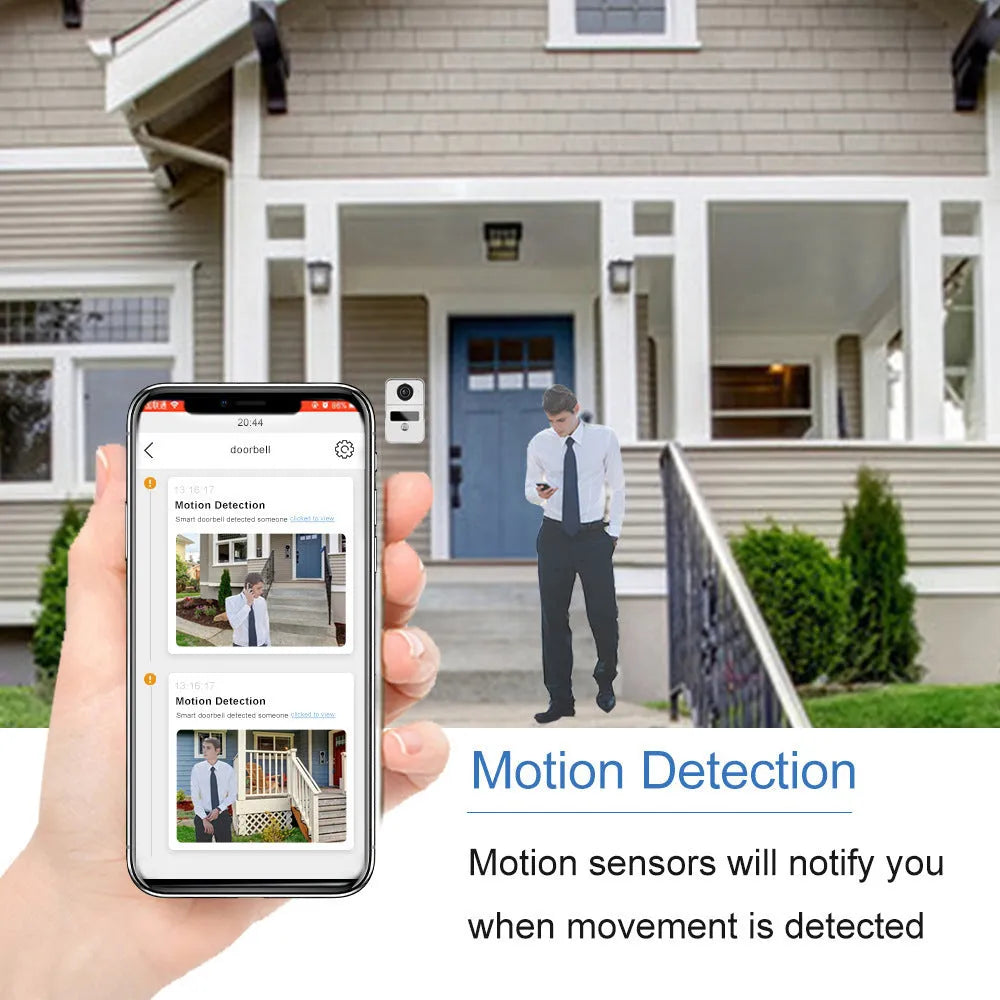 10 inch video intercom doorbell system with outdoor unit and display screen