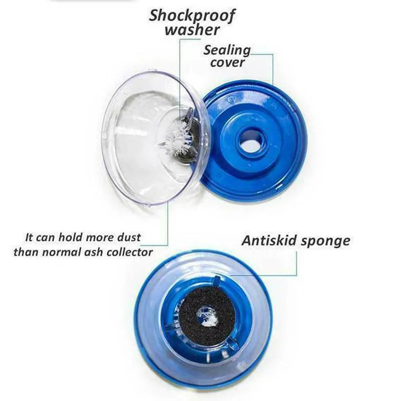 Blue electric hammer dust cover for drill accessories with debris collection cavity