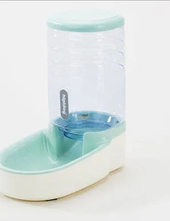 Pet automatic feeder and drinking fountain in blue with 3.8L PP plastic capacity for dogs and cats