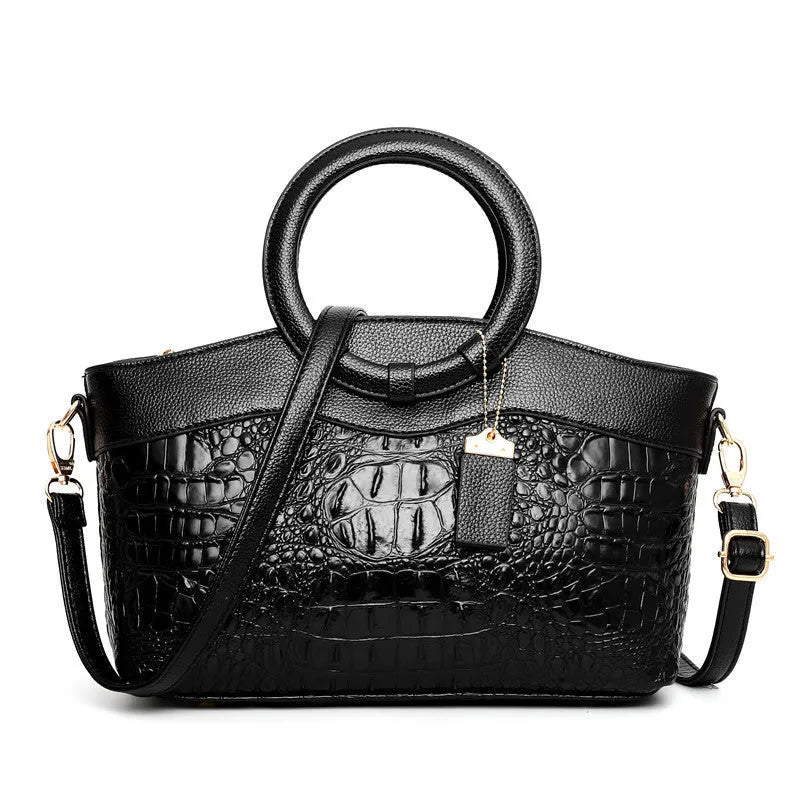 A casual fabric ladies handbag in one of six colours, showing external design and internal phone and ID pockets.