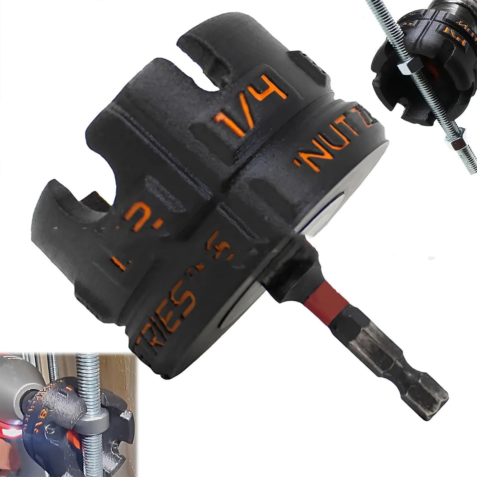 Plastic nut removal bolt extractor tool for quick fastener removal with drill
