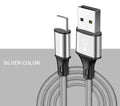 Braided Lightning data cable in multiple colours and lengths with 24-spindle weave cover