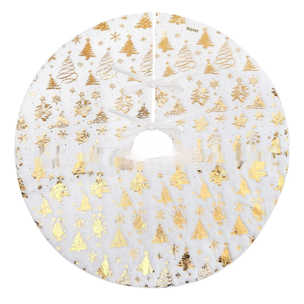 Plush Christmas tree decorative doormat in snowflake star style, shown in a group set.