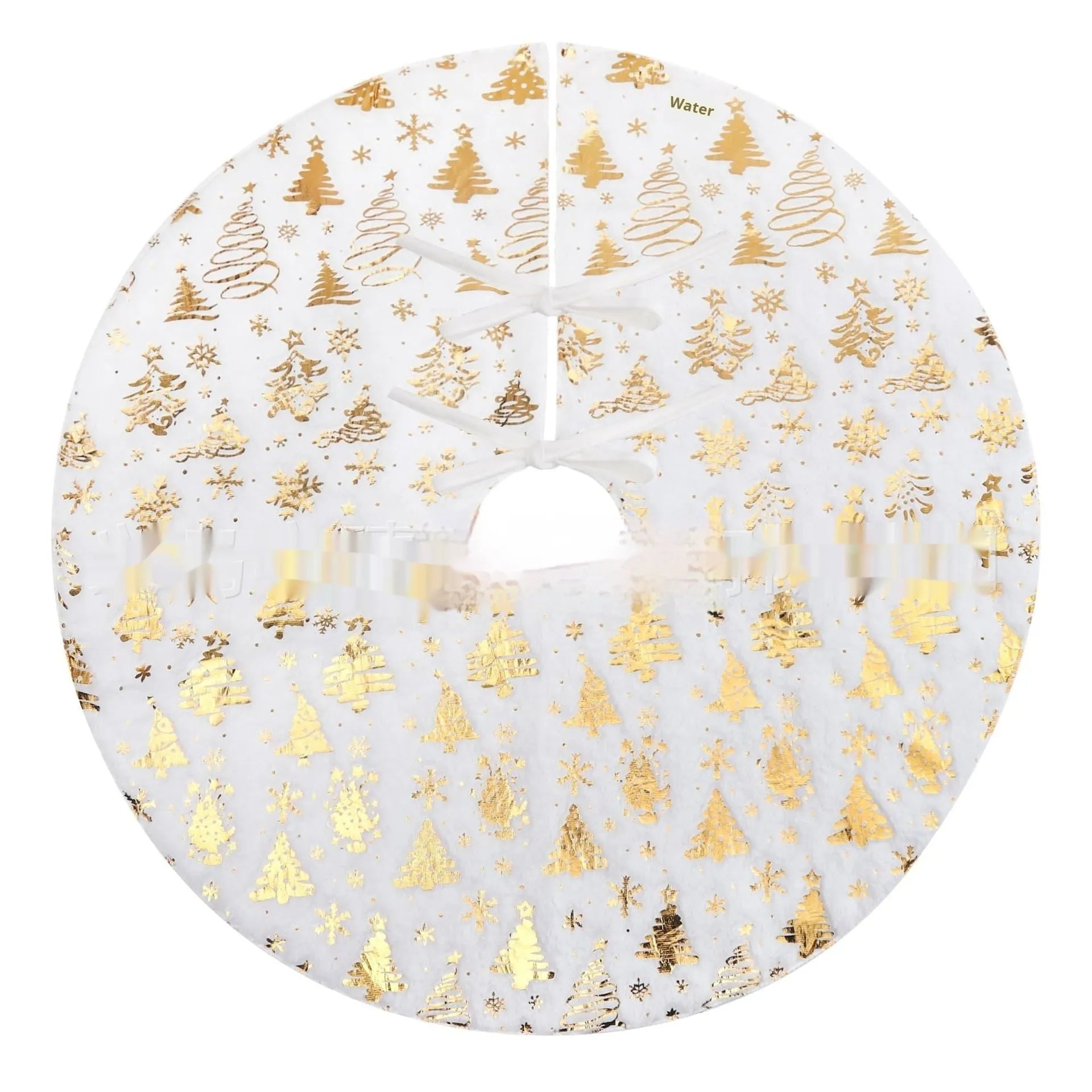 Plush Christmas tree decorative doormat in snowflake star style, shown in a group set.