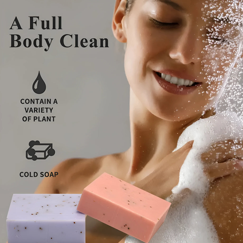 Handmade frosted essential oil soap bar in 100g size with choice of scents.