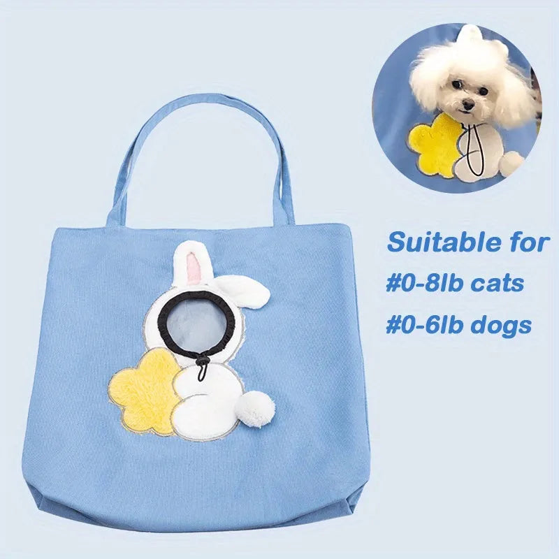 Little Bee Design pet carrier bag for cats and dogs in blue colour