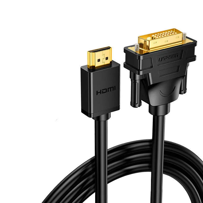 HDMI adapter cable for laptop to display connection with round line design