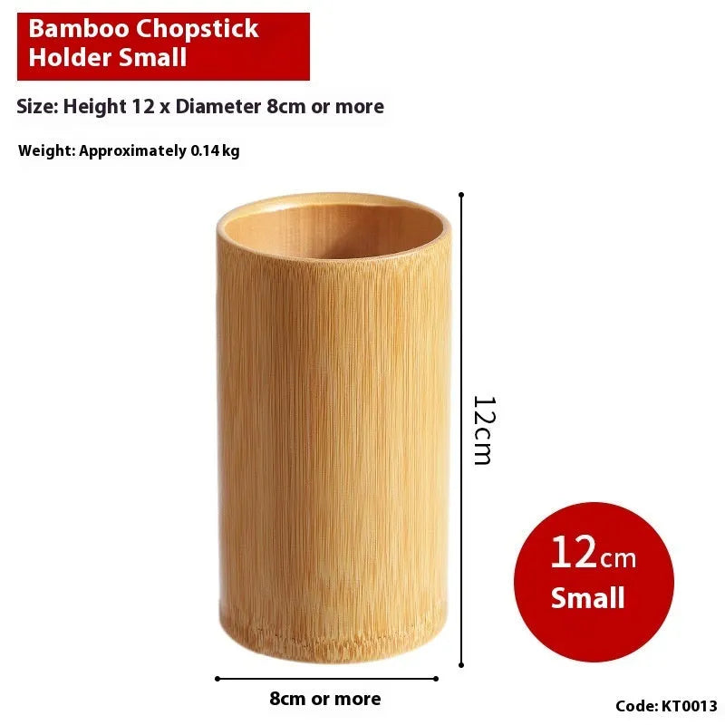 Wild bamboo chopsticks holder in a creative style, showing its portable tube design for utensil storage.