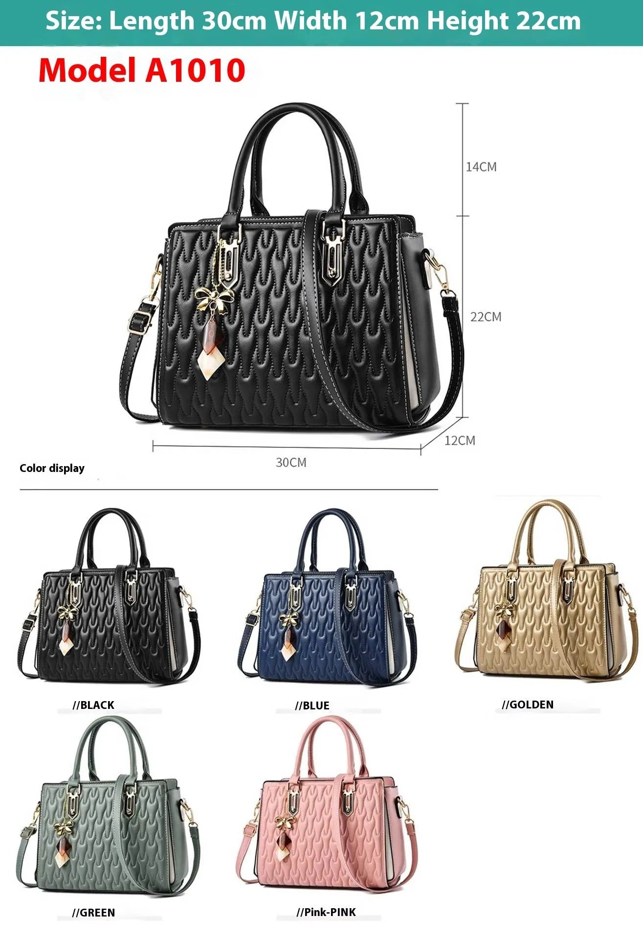 Women's large-capacity polyester shoulder messenger bag in street trend style with organisational pockets