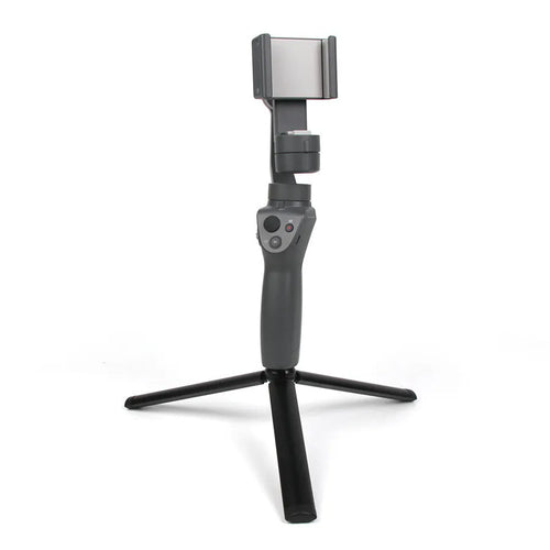 Black aluminium alloy mobile phone tripod compatible with Apple iPhone models