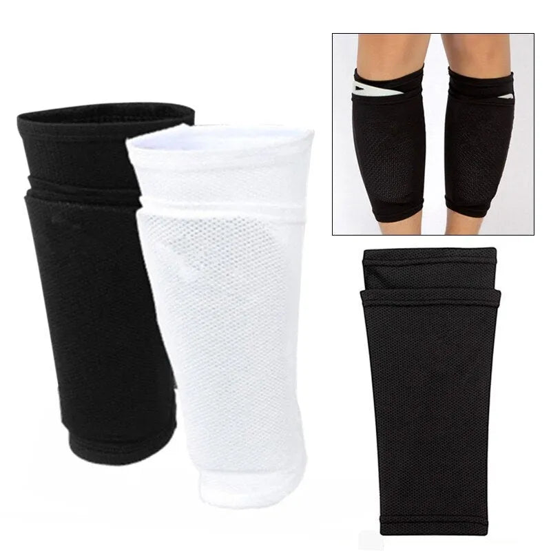 Football flapper leg guard 22cm breathable fabric shin pad black colour pair