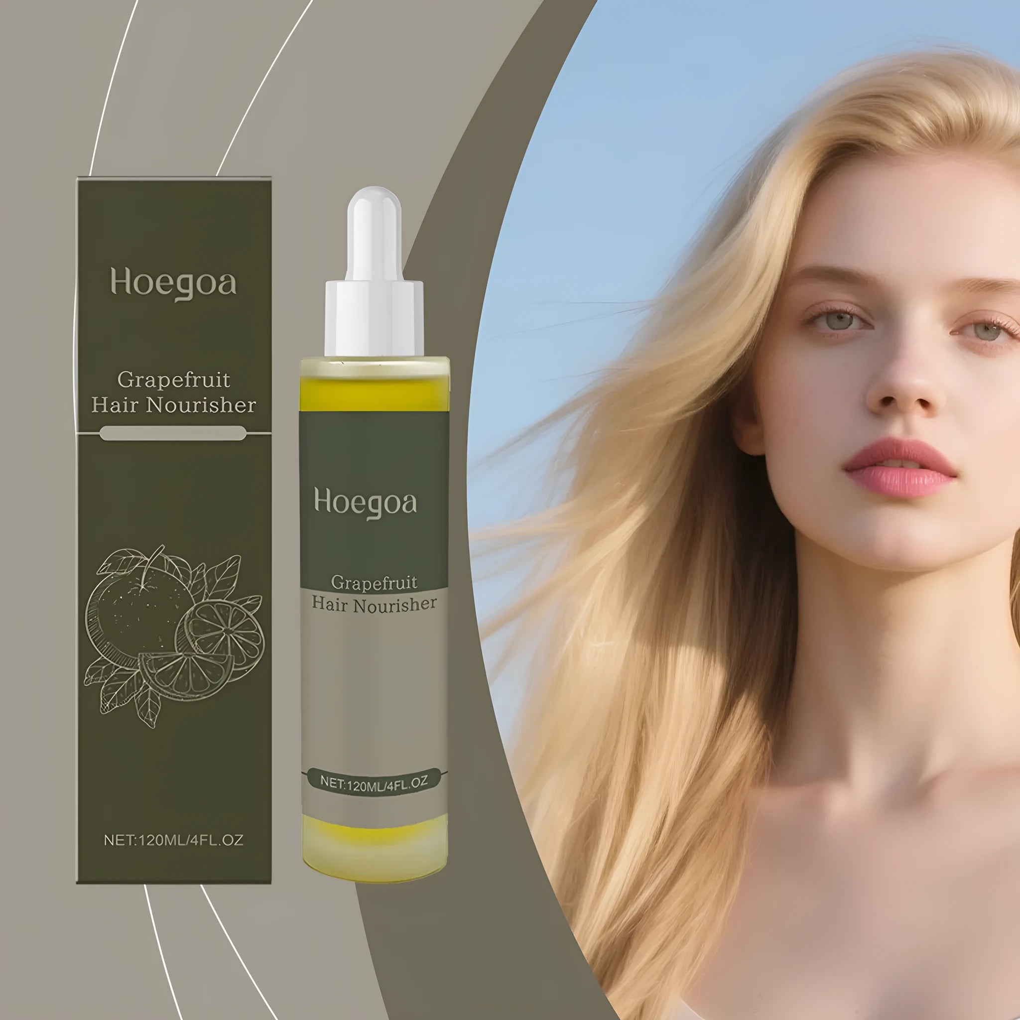120ml bottle of Grapefruit Hair Conditioner with ginger and rosemary oils for colour-treated hair