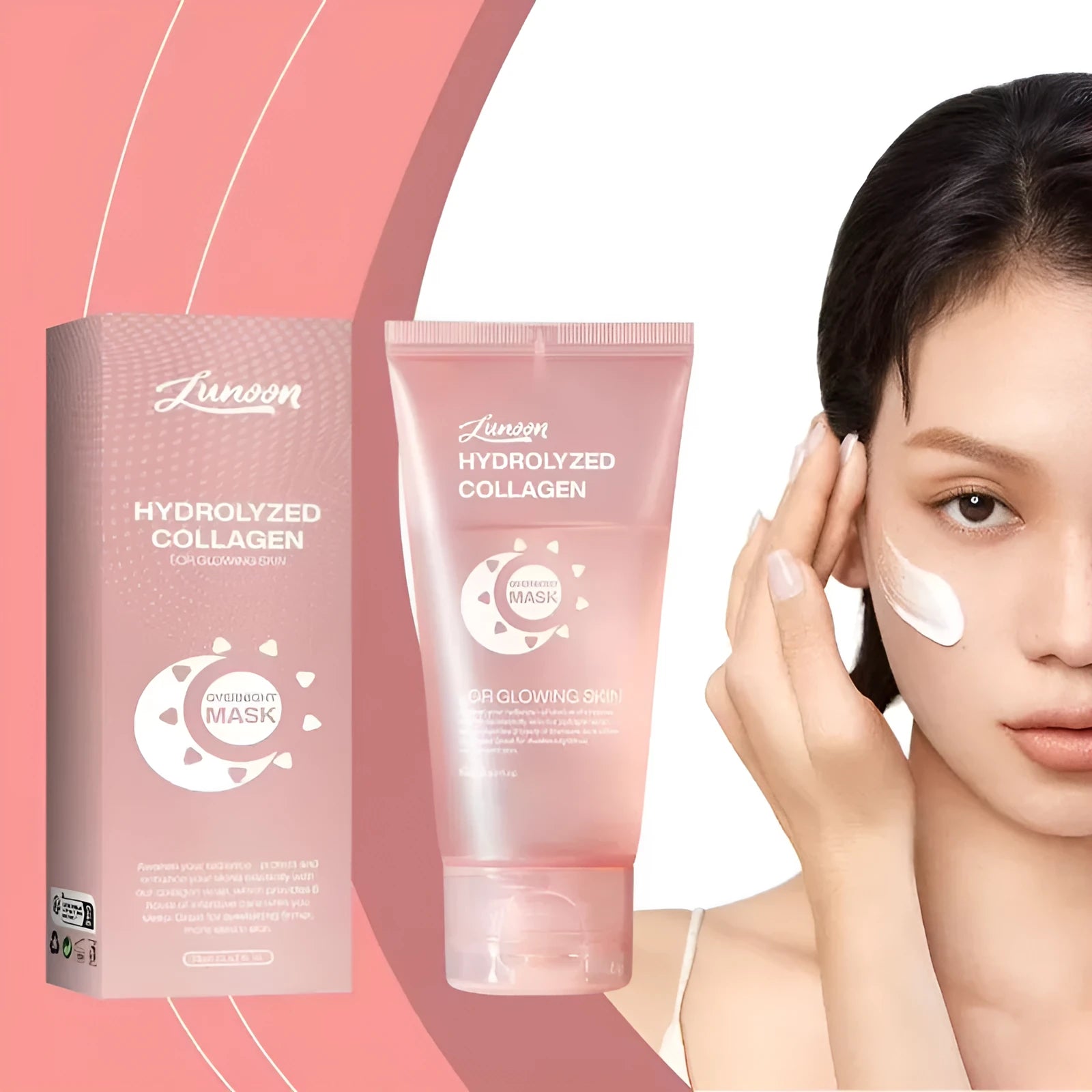 75ml collagen night mask with application brush for firming elasticity and overnight hydration