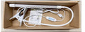 Black and white LED desk lamp with 26cm length and USB cable for student study use