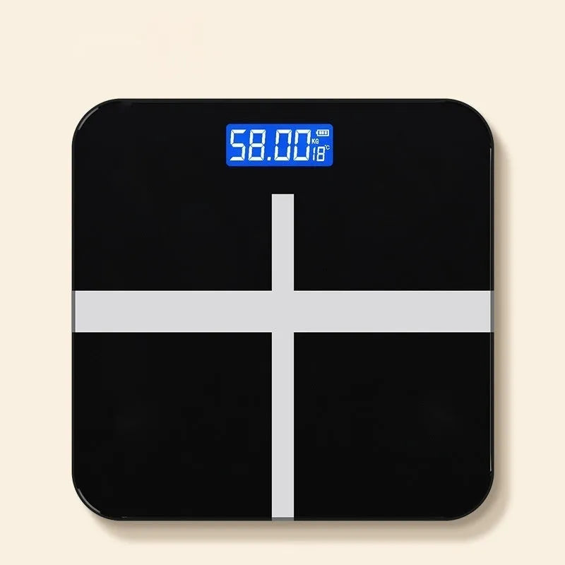 Household weighing scale in cross ice crystal white finish with digital display for weight measurement