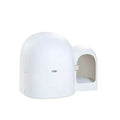 Creative fully enclosed cat litter box in Aurora White colour with top entry, measuring 67.7 cm long